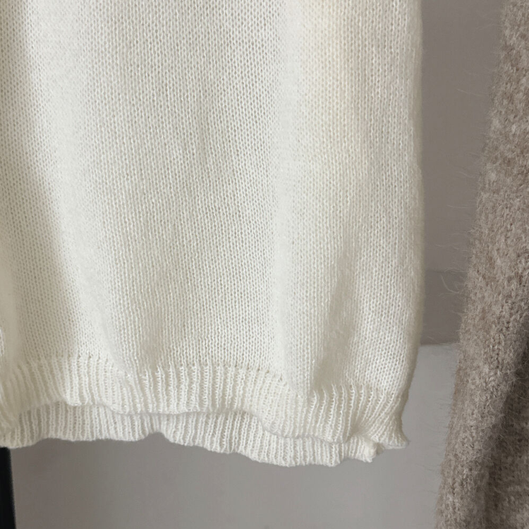 【SET】Vネックルーズフィットニット+キャミソール