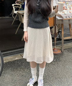 ダートシフォンスカート IVORY