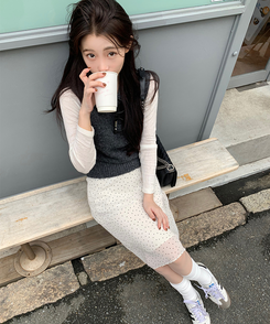 ダートシフォンスカート IVORY
