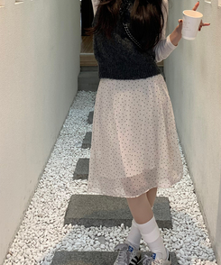 ダートシフォンスカート IVORY
