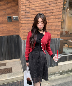 ダートシフォンスカート BLACK