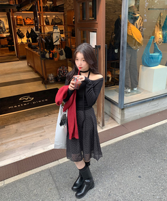 ダートシフォンスカート BLACK
