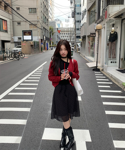 ダートシフォンスカート BLACK
