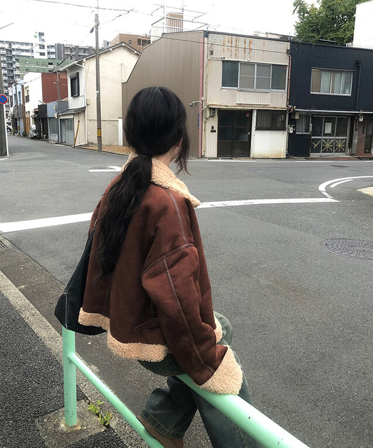 ベインスエードウールムートン(2color)｜ジャンパー｜韓国ファッション