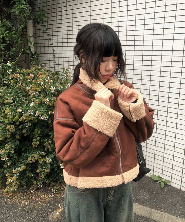 ベインスエードウールムートン(2color)｜ジャンパー｜韓国ファッション