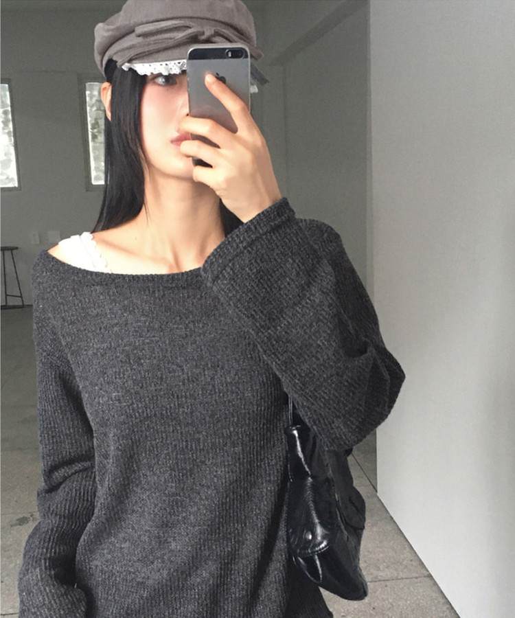 ハンティングキャップベレー帽 GREY