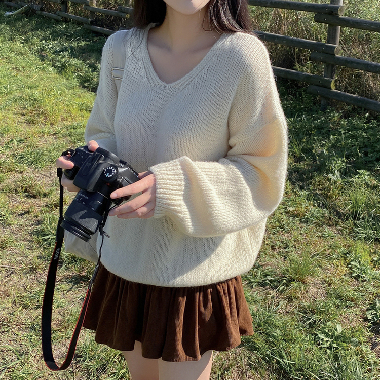 コーデュロイティアードスカートパンツ BROWN