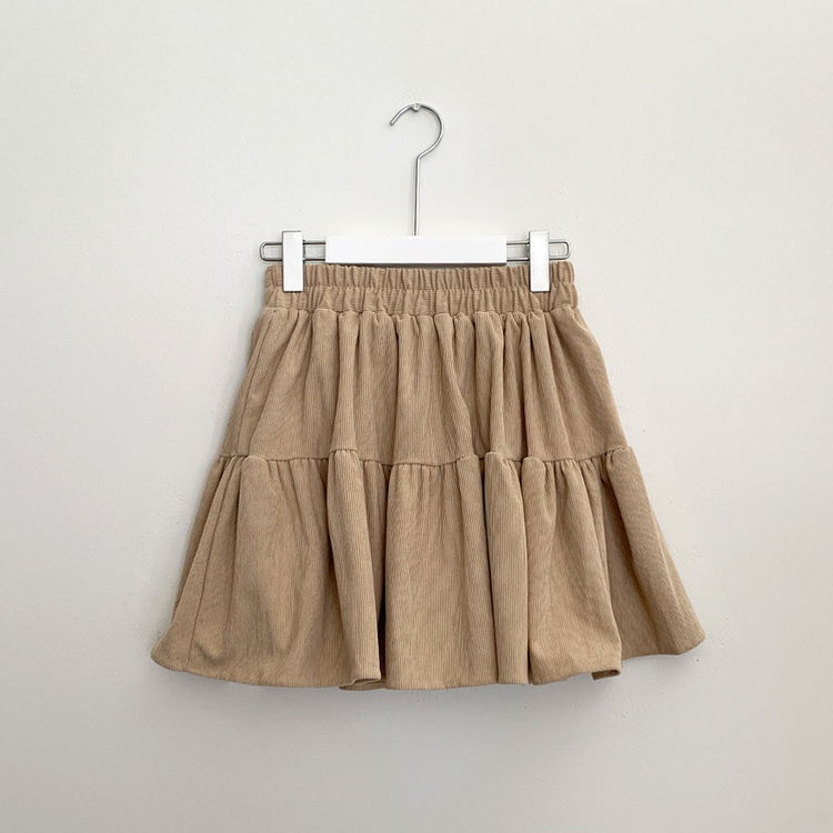 コーデュロイティアードスカートパンツ