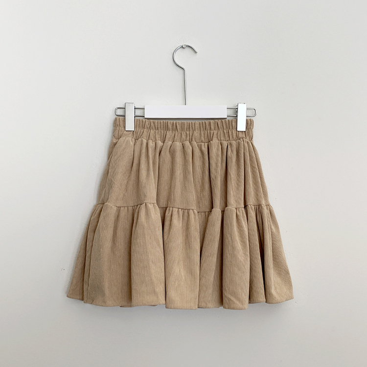 コーデュロイティアードスカートパンツ