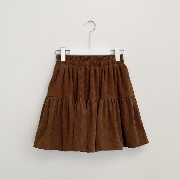 コーデュロイティアードスカートパンツ
