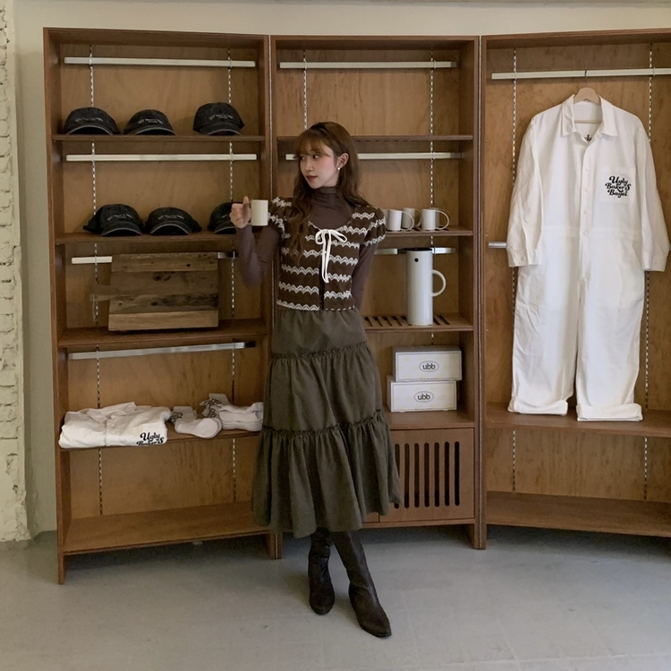 ライブティアードリボンロングスカート｜ミディ/ロングスカート