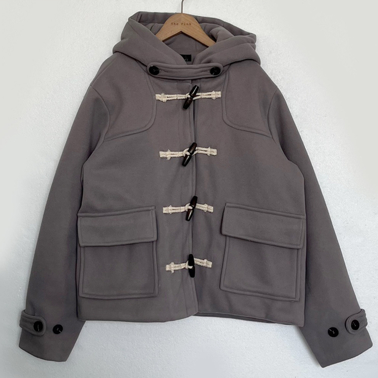 3일만할인 모너 후드 떡볶이 롱숏코트