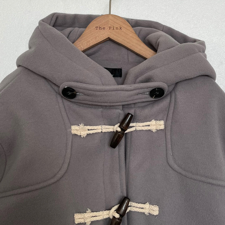 3일만할인 모너 후드 떡볶이 롱숏코트