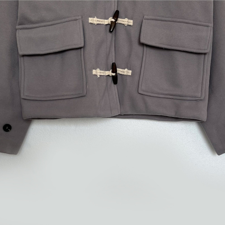 3일만할인 모너 후드 떡볶이 롱숏코트