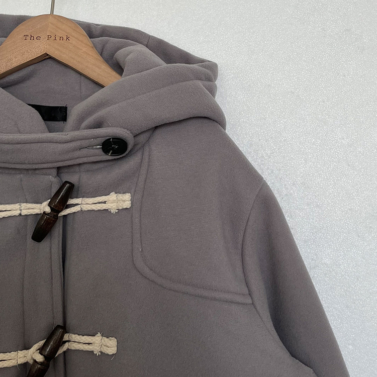 3일만할인 모너 후드 떡볶이 롱숏코트