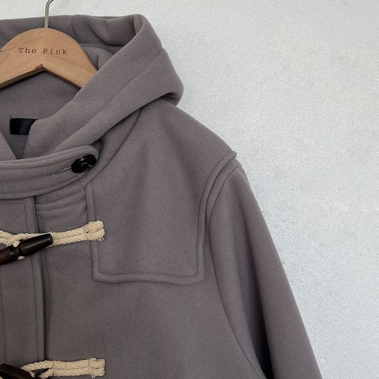 3일만할인 모너 후드 떡볶이 롱숏코트