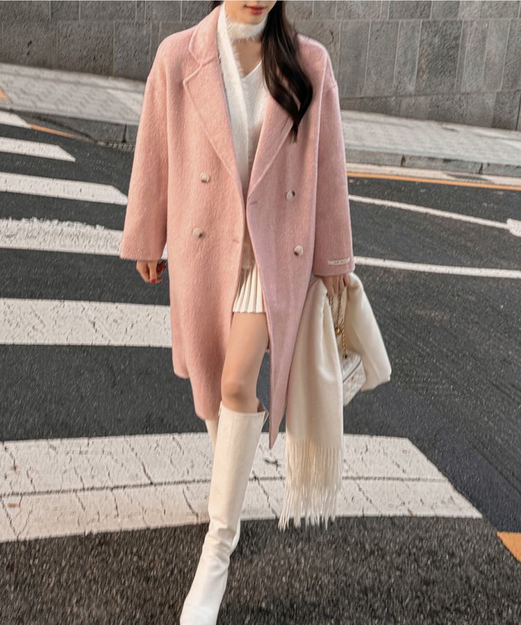 SJP13916 ハンドメイドウールロングコート コート - highclassic