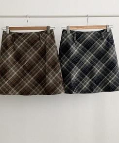 【ベルト付き】クラシックチェックパターンミニスカート