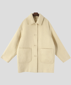 ネリーウールモヘアシングルハーフコート｜コート｜韓国ファッション