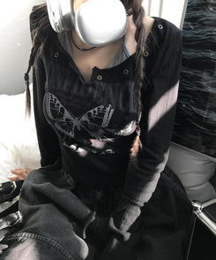 ジュエリー 原石ビーズポイントネックレス(5color) BLACK