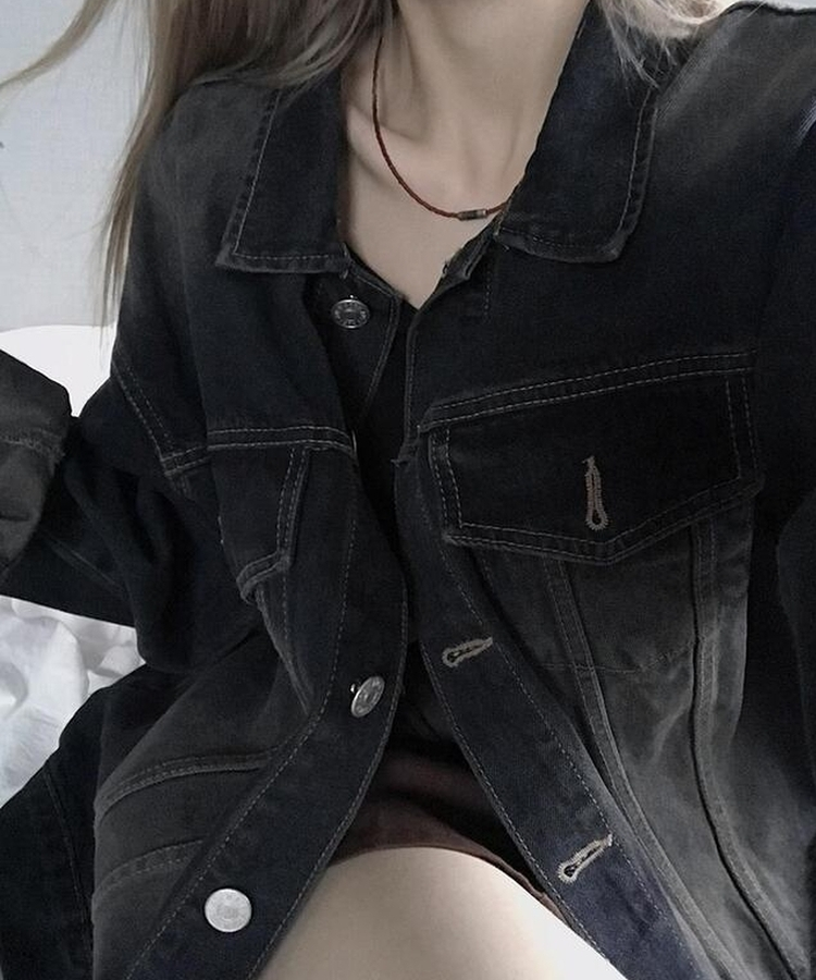 原石ビーズポイントネックレス(5color) BLACK