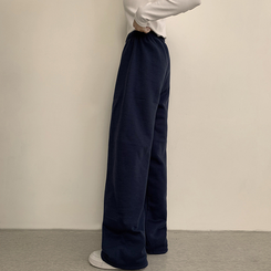 【丈別】【起毛】ロングワイドトレーニングパンツ(11color) NAVY