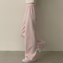 【丈別】【起毛】ロングワイドトレーニングパンツ(11color) PINK