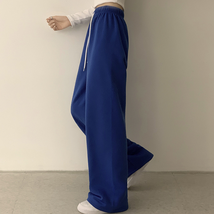 【丈別】【起毛】ロングワイドトレーニングパンツ(11color) COBALT BLUE