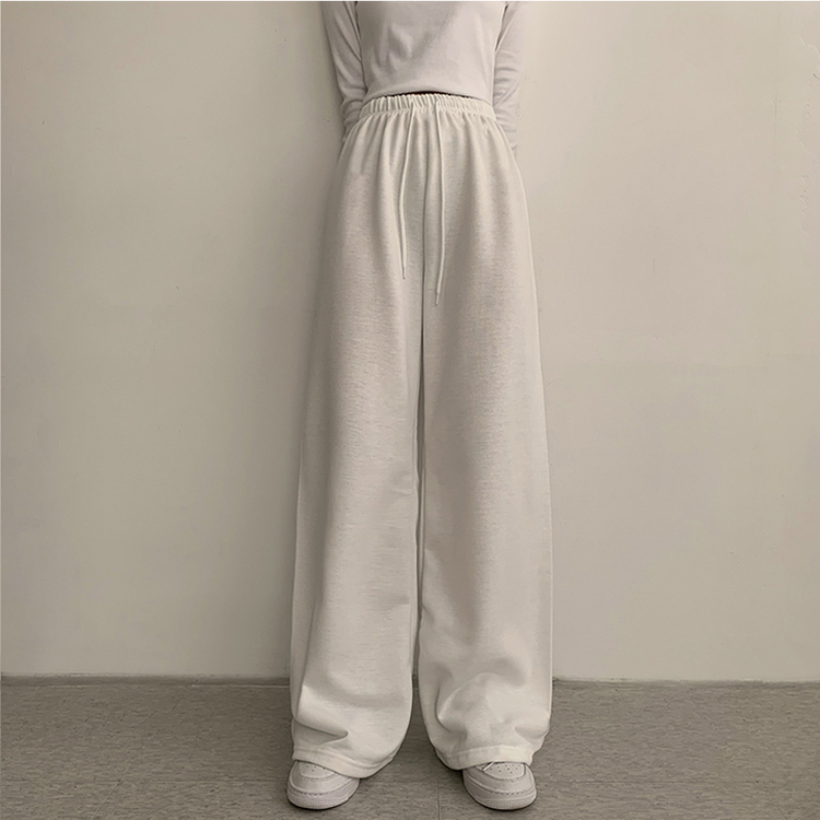 【丈別】【起毛】ロングワイドトレーニングパンツ(11color) OATMEAL