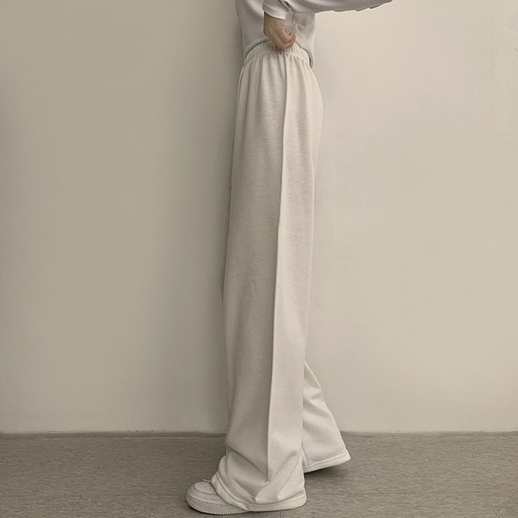 【丈別】【起毛】ロングワイドトレーニングパンツ(11color) OATMEAL