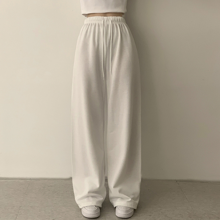 【丈別】【起毛】ロングワイドトレーニングパンツ(11color) OATMEAL