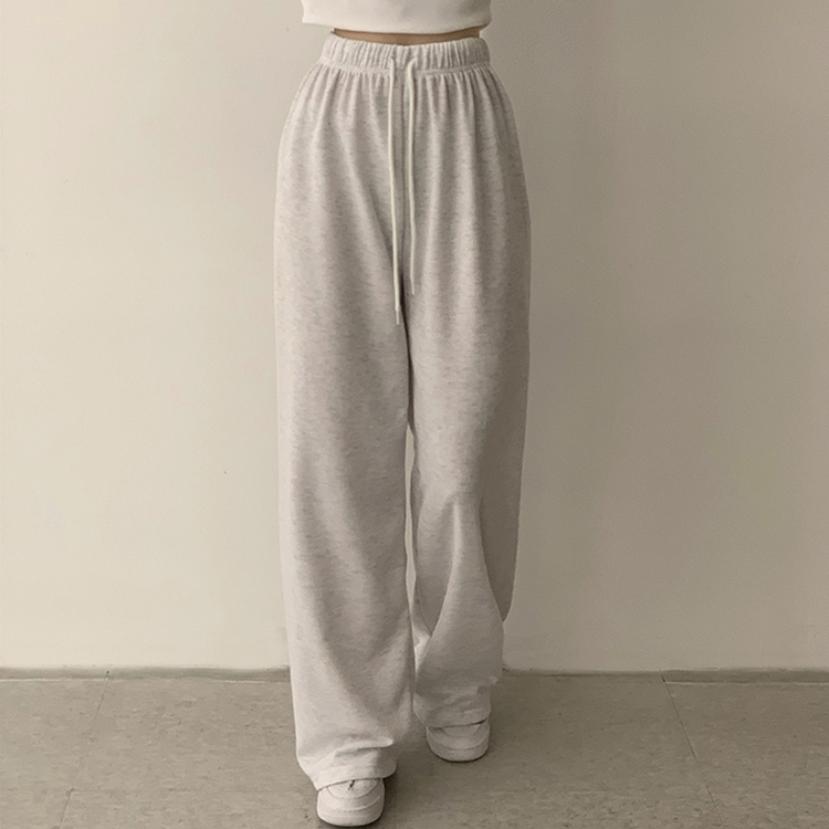 【丈別】【起毛】ロングワイドトレーニングパンツ(11color) IVORY