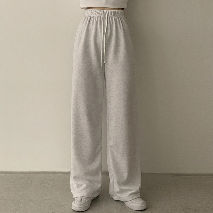 【丈別】【起毛】ロングワイドトレーニングパンツ(11color) IVORY