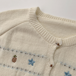 스타 라운드 오버핏 긴팔 데일리 가을 아우터 겨울 니트 가디건 3color