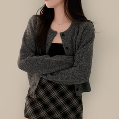 【ベルト付き】ハイティーンチェックミニスカートパンツ BLACK