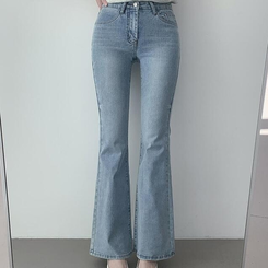 【丈別】ローウエストウォッシングブーツカットデニムパンツ LIGHT DENIM