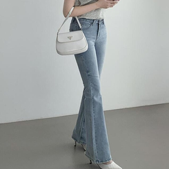 【丈別】ローウエストウォッシングブーツカットデニムパンツ LIGHT DENIM