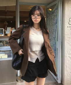 スエードトレンディジャケット BROWN