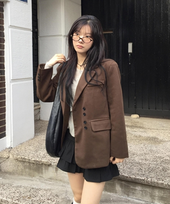 スエードトレンディジャケット BROWN