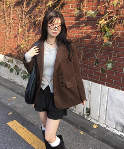 スエードトレンディジャケット BROWN