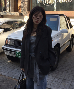 スエードトレンディジャケット CHARCOAL