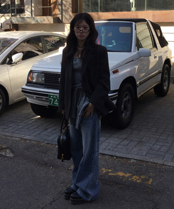 スエードトレンディジャケット CHARCOAL