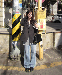 スエードトレンディジャケット CHARCOAL