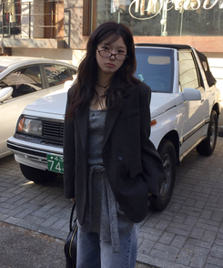 スエードトレンディジャケット CHARCOAL