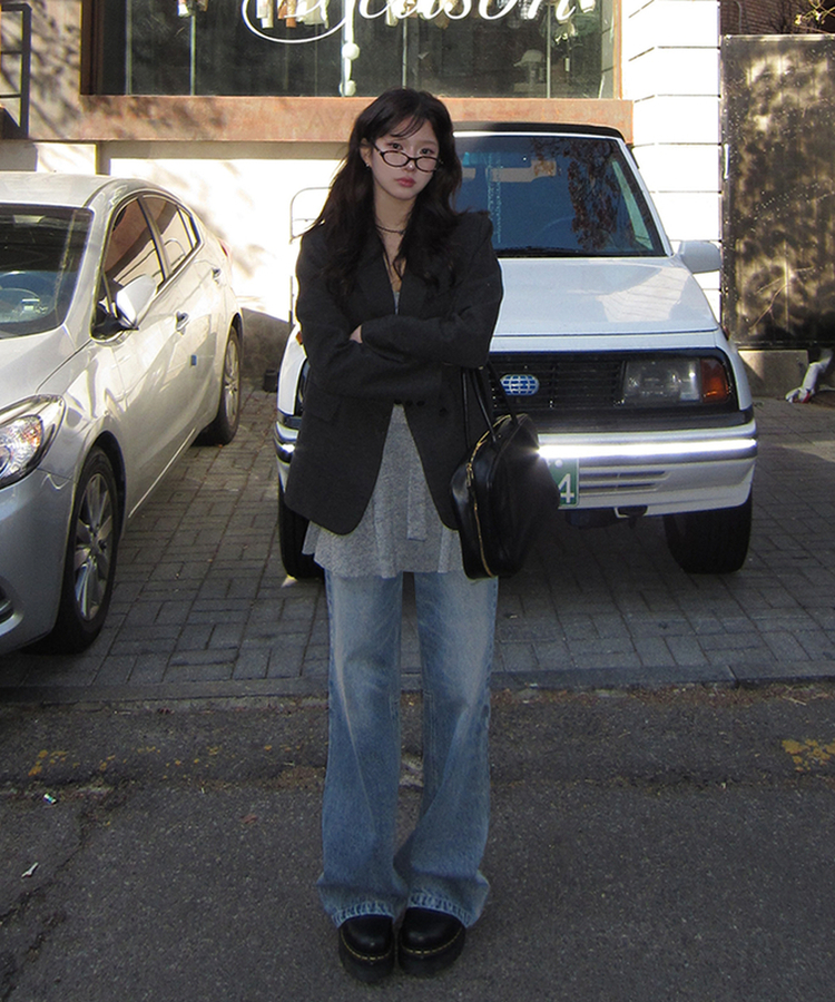 スエードトレンディジャケット CHARCOAL