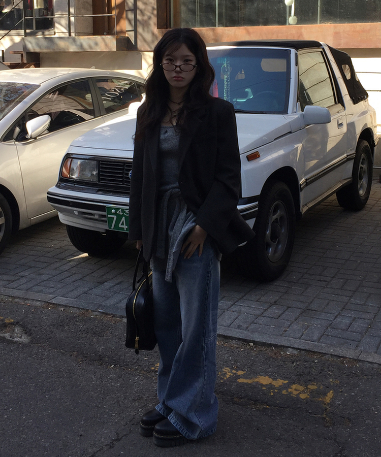 スエードトレンディジャケット CHARCOAL