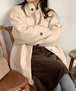 ハイネックハーフコート CREAM