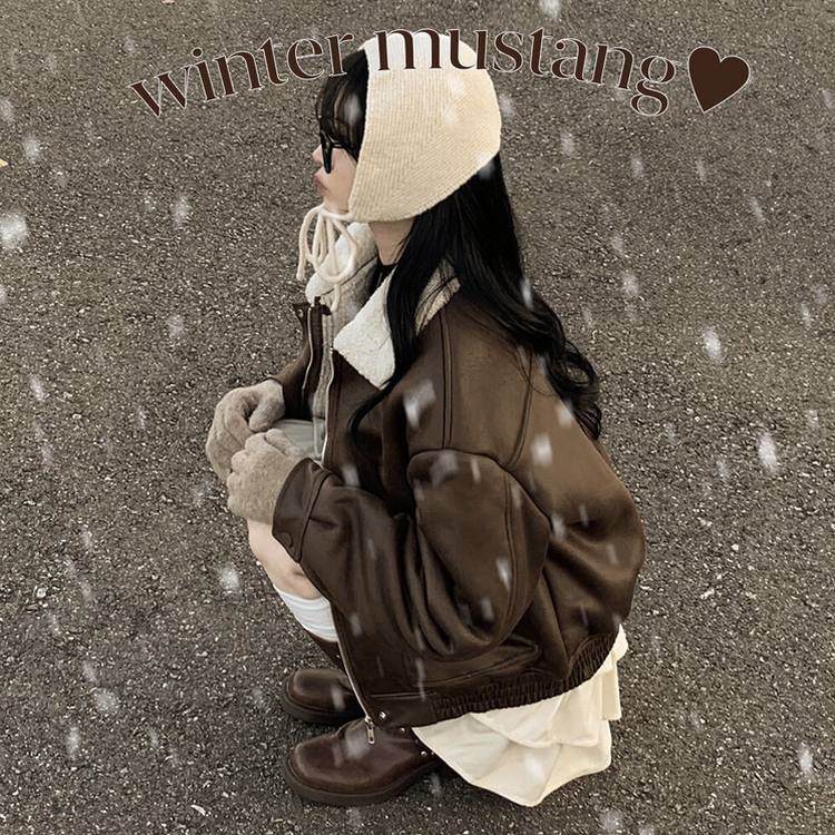 スエードムートンファーボアクロップジャケット｜ジャンパー｜韓国