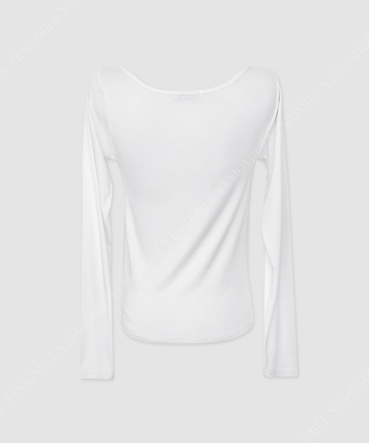マロボートネックスリムTシャツ