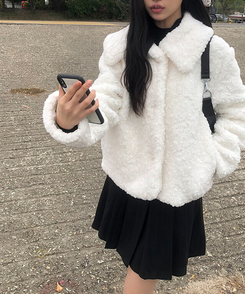 ファーカラーショートジャケット｜ジャケット｜韓国ファッション通販 SONA